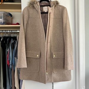 J. Crew Wool Coat with Hood